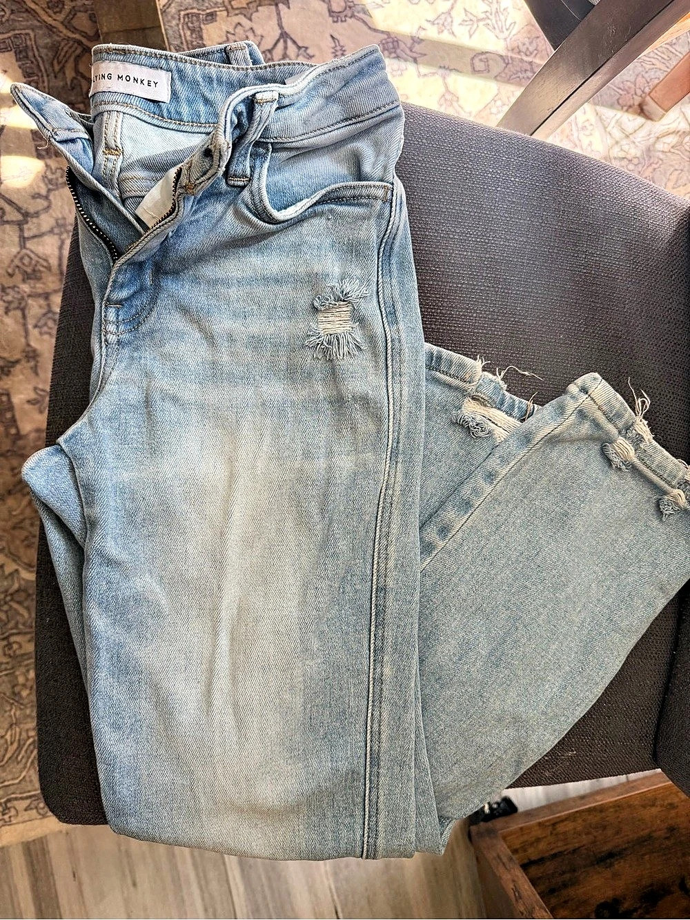 Flying Monkey Jeans Distressed Blue Waist 24